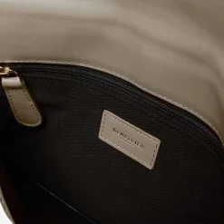Fashion DeMellier The Vancouver Clutch Taupe Croc-Effect