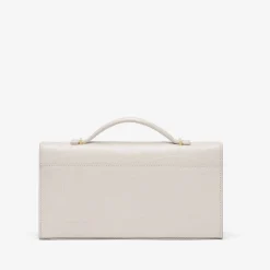 Sale DeMellier The Vancouver Clutch Off-White Croc-Effect