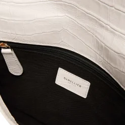 Sale DeMellier The Vancouver Clutch Off-White Croc-Effect