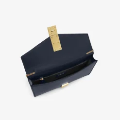 Online DeMellier The Vancouver Clutch Navy Smooth